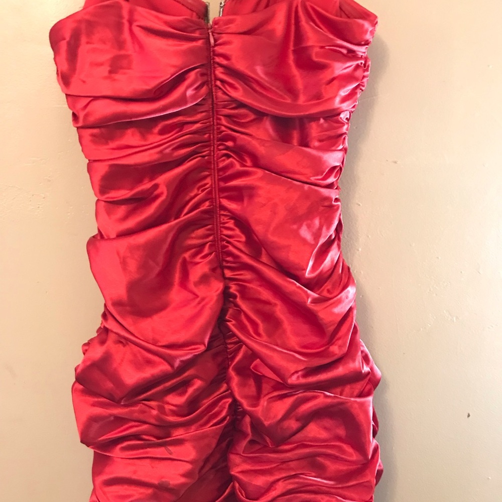 Formal satin minidress